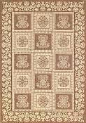 Williamsburg Coffee Outdoor Rug - 1ft 11in by 2ft 10in