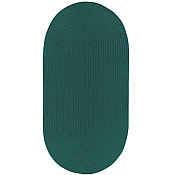 Woodrun Forest Green Oval Rug - 8ft by 11ft