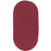 Woodrun Burgundy Oval Rug - 11ft 4in by 14ft 4in