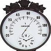 Freestanding Indoor / Outdoor Frog Thermometer with Clock