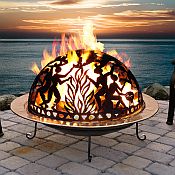 Full Moon Party Copper Fire Pit Set