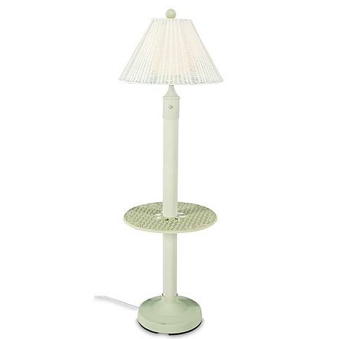 Tahiti White Floor Lamp with Table