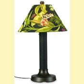 Bahama Weave Dark Mahogany Patio Table Lamp
