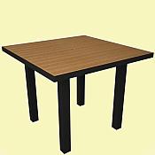 Plastique 36 Inch Square Table - AT36