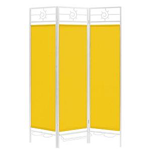 Sunsational Sunburst Patio Privacy Screen, White Frame - Yellow Fabric