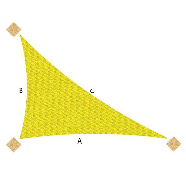 Shade Sail Right Angle Triangle 2x4x4.7m Black 280gsm Super strong 2 x 4 x 4.7 m 