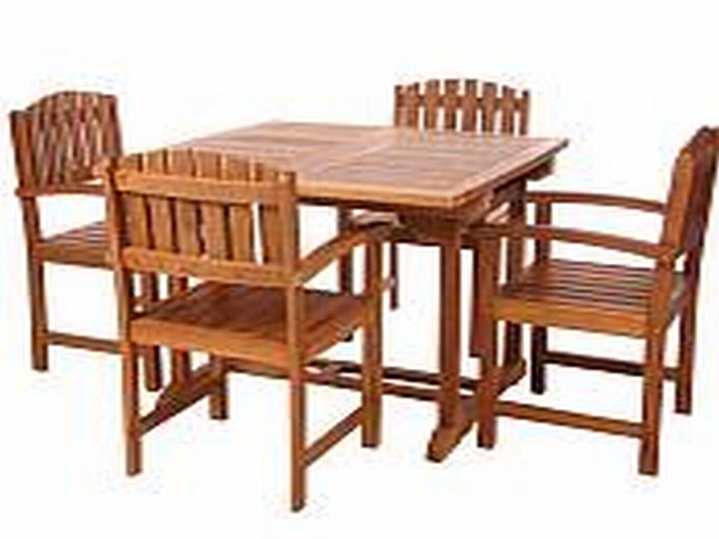 Teak Butterfly Extension Table Set TD72 20