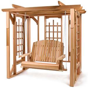 Pergola Cedar Swing Set -  Unassembled