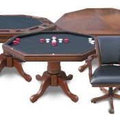 Harvil 3-in-1 Poker Table with 4 Chairs