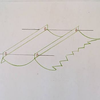 Grommet Wire Guide Only Drawing for Sliding Pergola Canopy
