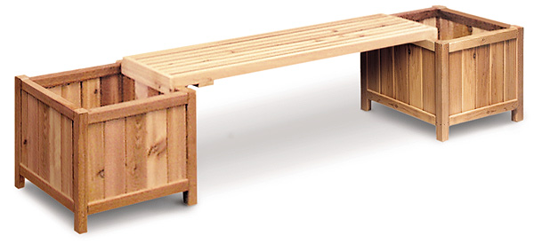 Cedar Planter Bench