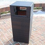 All Weather Wicker Trash Can