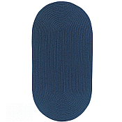 Woodrun Oval Navy Indoor/Outdoor Rug-