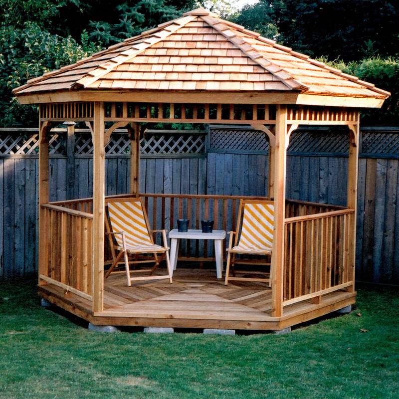 Hexagon Cedar Gazebo Kit - 8ft - W86