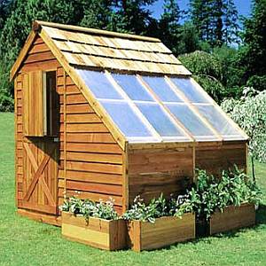 Cedar Greenhouse Shed Kit - 8ft x 8ft