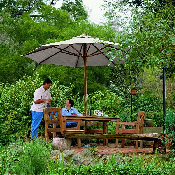 Outdoor Wooden Market Umbrellas