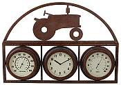 Tractor Design Temperature Gauge with Clock