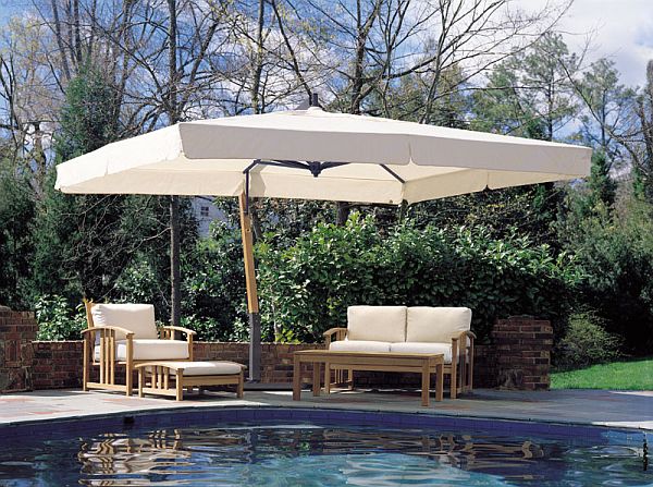 Giant Sidepost Umbrella, 10x13ft Rectangle Canopy - FIM-