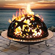 Starry Night Copper Fire Pit Set