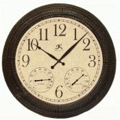 Faux Wicker Indoor/Outdoor Clock