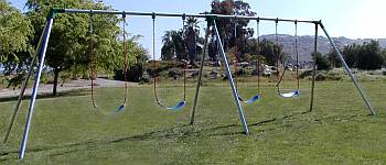 Standared Metal Swing Set with 2 bays