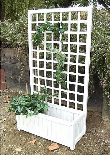 Market Umbrellas > Garden Planter Box with Trellis