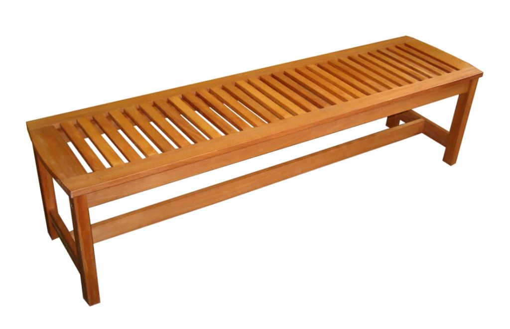 Backless Wood Benches Outdoor