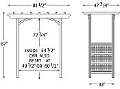 Heritage Garden Arbor Dimensions