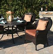 Lochmoor 4 Person Wicker Round Dining Set