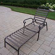 Aluminum Island Strap Chaise Lounge