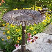 Sunflower Bird Bath