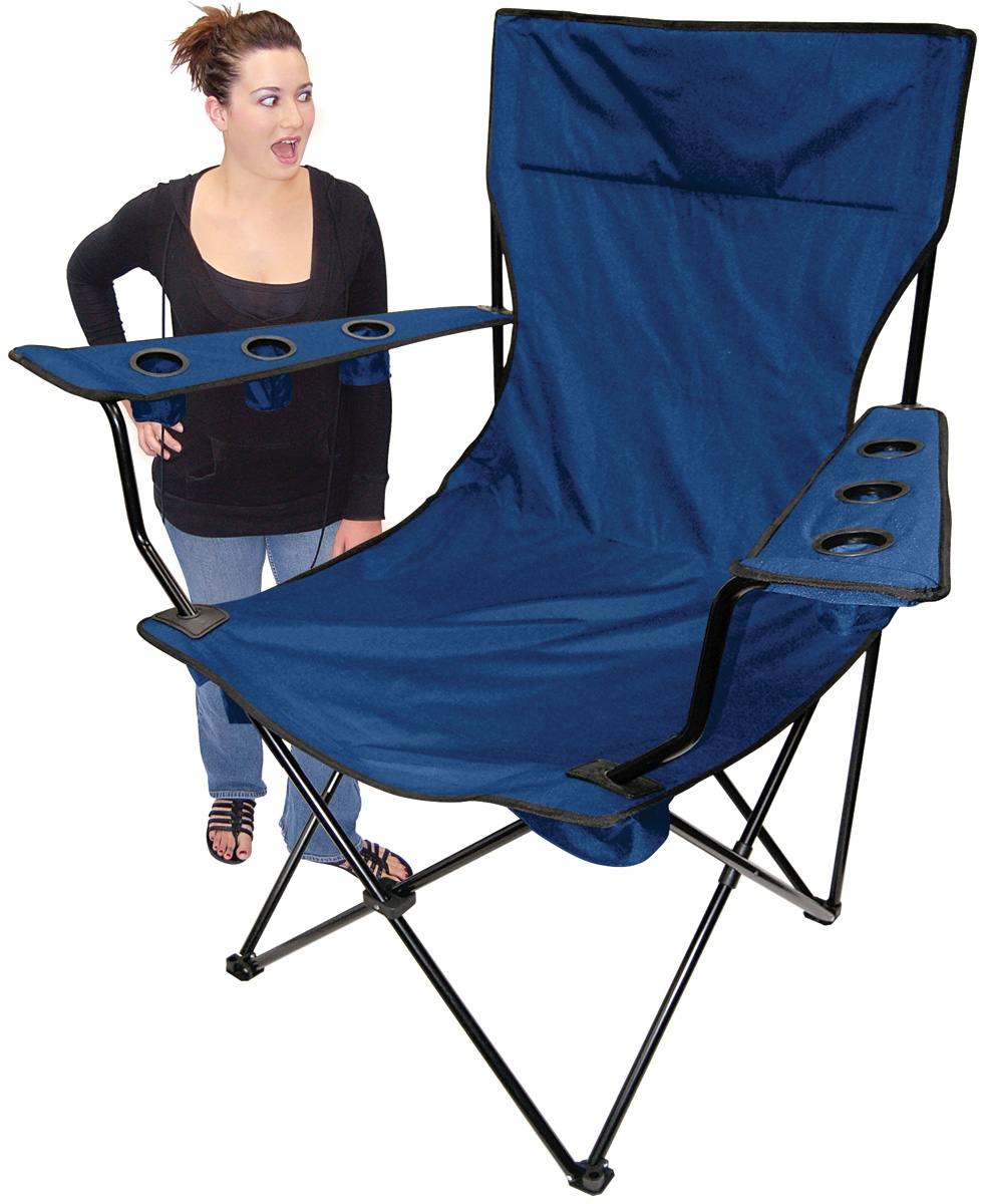 Oversized Kingpin Folding Arm Chair 6 CUP HOLDERS
