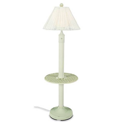 Tahiti White Floor Lamp with Table