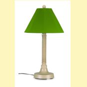 Bahama Weave Mocha Cream Tall Patio Table Lamp