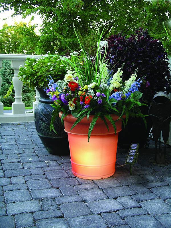 GardenGlo Solar Lighted Planters - 0087