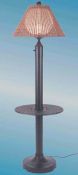 Tahiti Wicker Floor Lamp with Table