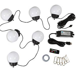 LED Umbrella Lights Kit Contents