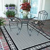 Outdoor Rugs made with DuraCord - Botanical Neutral