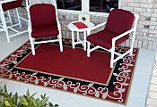 Outdoor Rugs made with DuraCord - Secret Garden Garnet