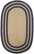 Stripe Blue Lenox Braided Everywear Rug