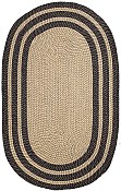 Stripe Black Lenox Braided Everywear Rug