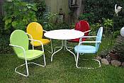 Retro 1950's Vintage Style Metal Patio Furniture
