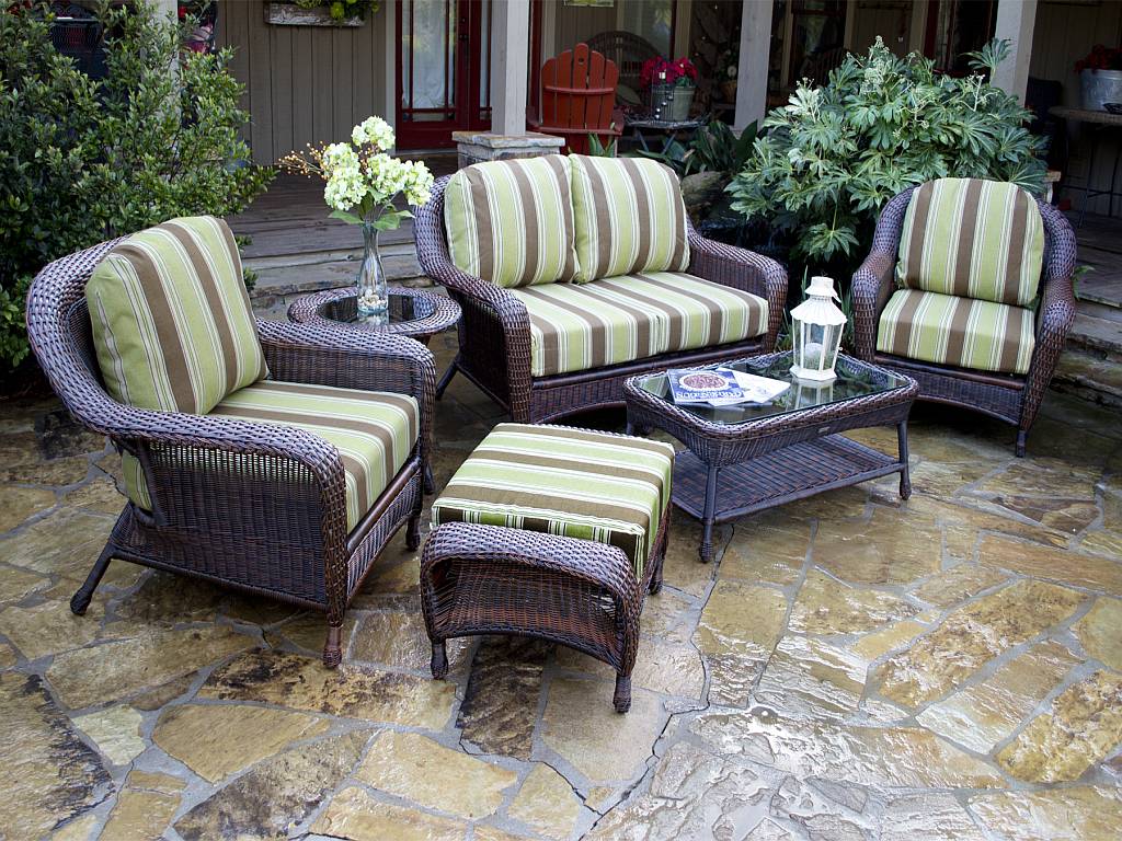 BTMWAY Outdoor Conversation Set, 4-Piece Rattan Wicker Patio Furniture Sofa  Set, Outdoor Deck Patio Backyard Porch Lawn Bistro Chair Sets, with Storage  Box & Side Table & Cushions, Gray, R475 - Walmart.com