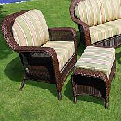 Tortuga Lexington Club Chair & Ottoman
