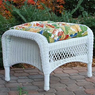 White Lexington Ottoman