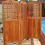 Tall Teak Privacy Screen