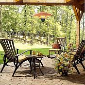 Hanging Copper Finish Halogen Patio Heater