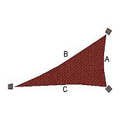 Right Sided Right Angle 14ft x 16ft x 21ft3in  -Sunbrella Terracotta - Triangle Shade Sail