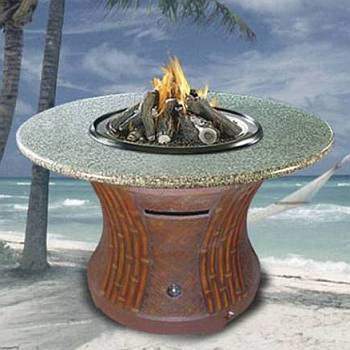 Tradewinds Outdoor Dining Height Gas Firepit