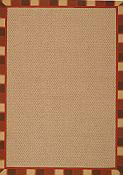 Castaway Striped Spice Outdoor Rug - 5 ft x 7ft